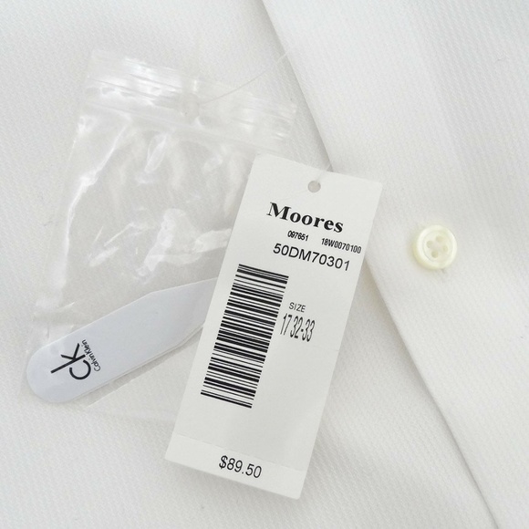 C K Men's Dress Shirt 100% Cotton Slim Fit 32/33.. - Picture 3 of 4